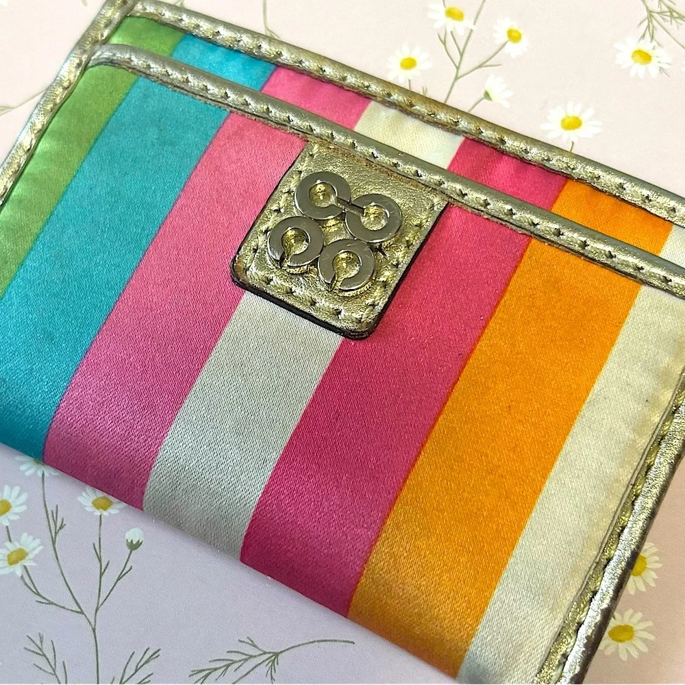 Coach • Y2K Multicolour Striped Card Holder-Wallet **CALL OUTS** - Picture 2 of 10